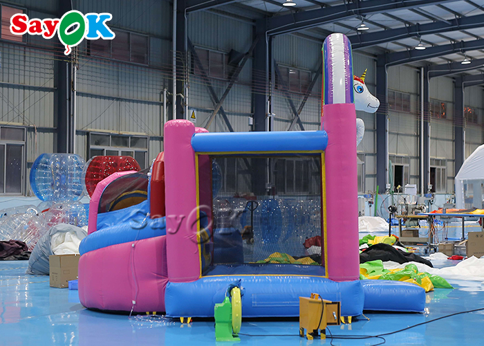 Small Kids PVC Unicorn Inflatable Bounce House Indoor Blow Up Trampoline