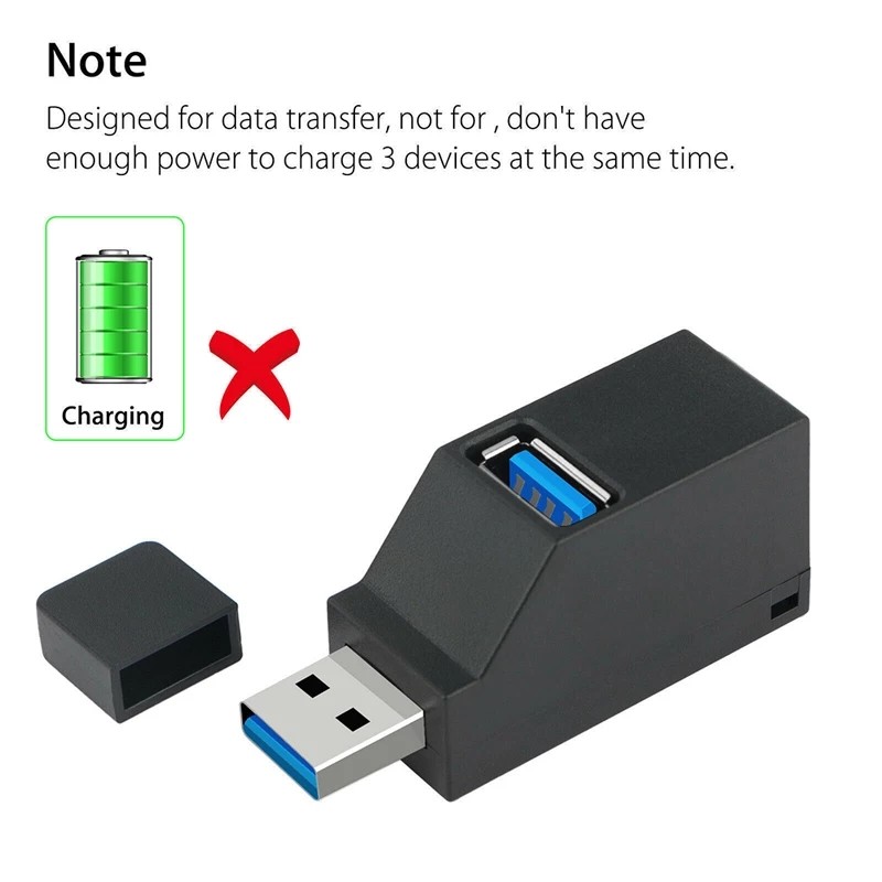 3 Ports 3.0 USB HUBs Adapter Extender Mini Splitter Box 17g ROHS