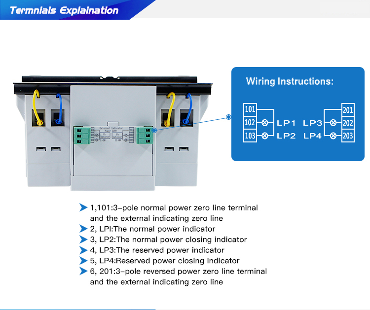Factory Directly Wholesale Dual Power Auto Electrical Transfer Switches