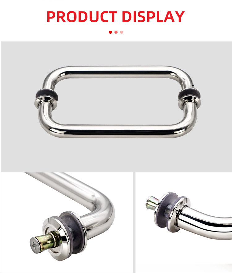 6inch Handle for Shower Door Main Door Handles Long Hotel Bathroom Glass Door Handle