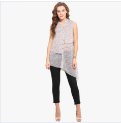 Guangzhou Ladies Clothing Three Quarter Tiered Sleeves Top