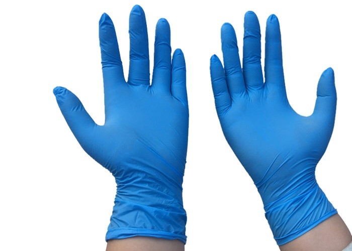 Bule Disposable Protective Gloves Medical Nitrile Gloves Cutomized Size
