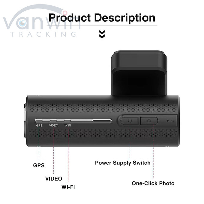 HD 4K Car Video Recordor Wifi Dash Cam Recorder GPS Vehicle Security Camera