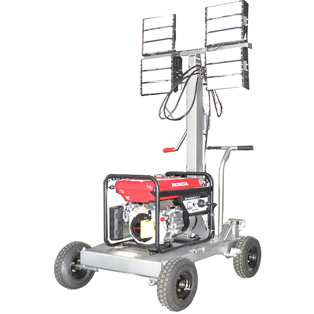 Trailer 10kva 10kw Portable Light Tower For Home Generator With Metal Halide 24V