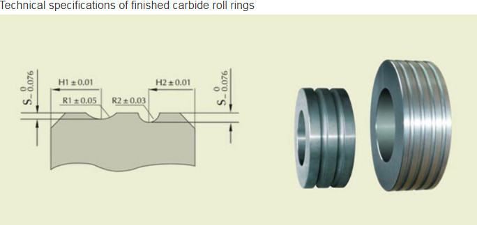 Professional Tungsten Carbide Roll Rings / TC Roll Rings For High Speed Wire