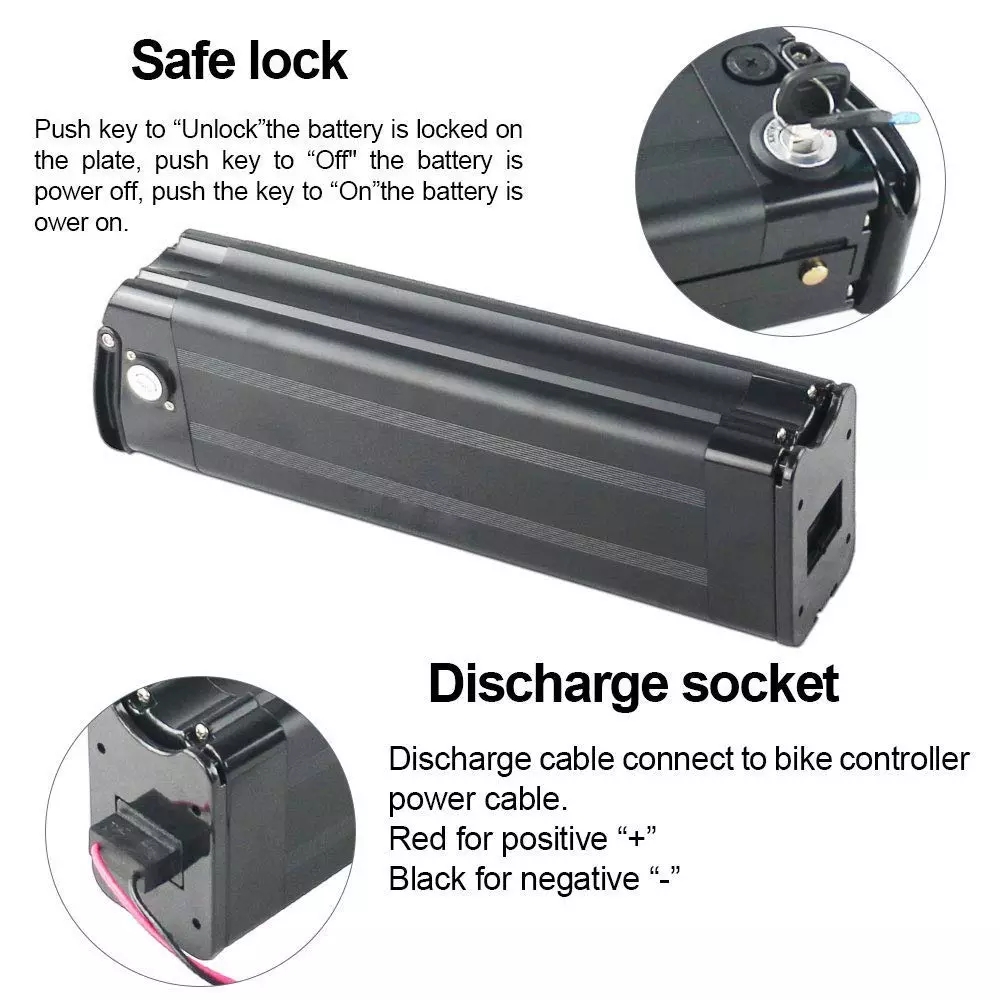 Customized Size Electric Bike Lithium Battery Light Weight 48V 10AH / 15AH / 17.5AH
