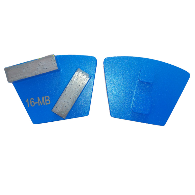 16 Grit Redi Lock Diamond Segments Trapezoidal Grinding Tool With Two Diamond Bars