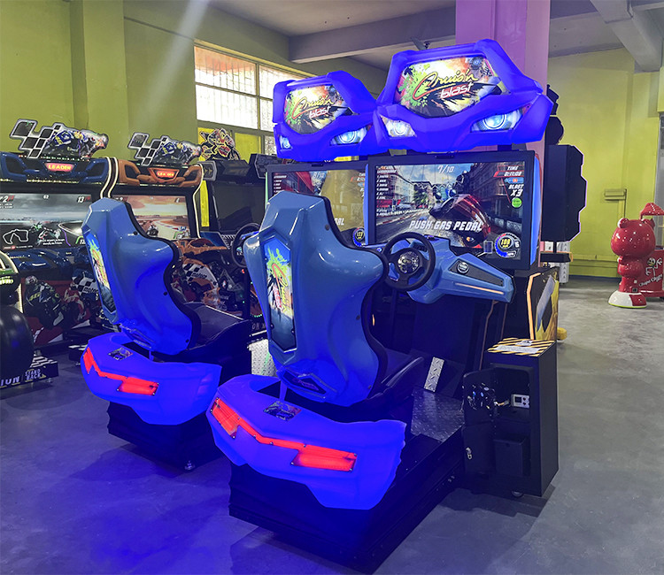 42" LCD Dynamic Seat Racing Game Machine Steering Wheel Cruisin Arcade Machine