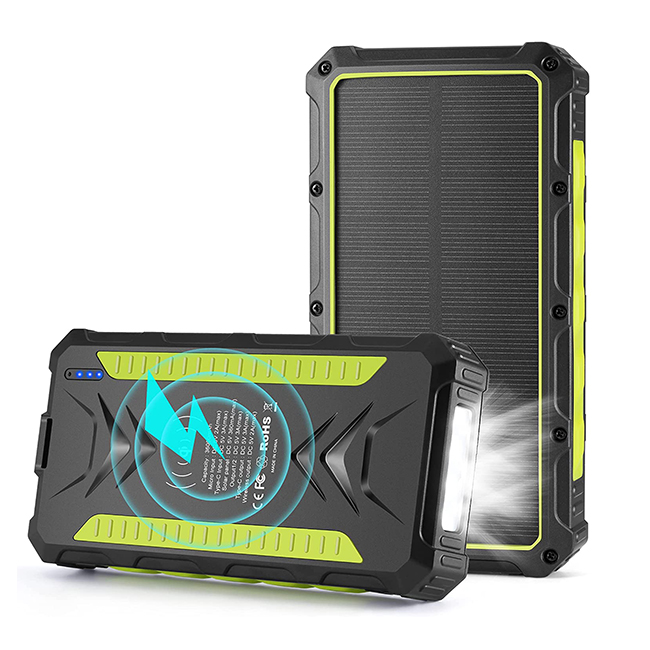 30000mAh Solar Charger Power Bank 36000mah Solar Power Bank 133.2W Wireless Charging