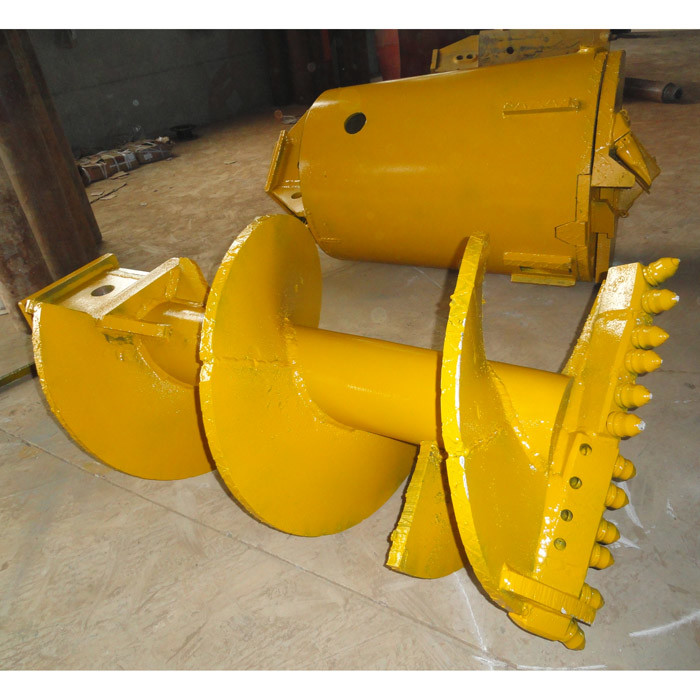Foundation Rotary Auger Bucket Carbon Steel For Piling Rig / Drilling Rig