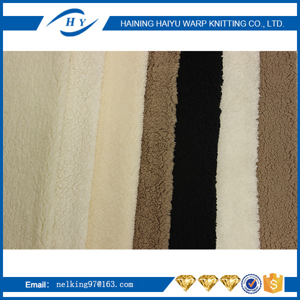 Factory supply sherpa coral fleece fabric 100% polyester knitting coral fabric for garment