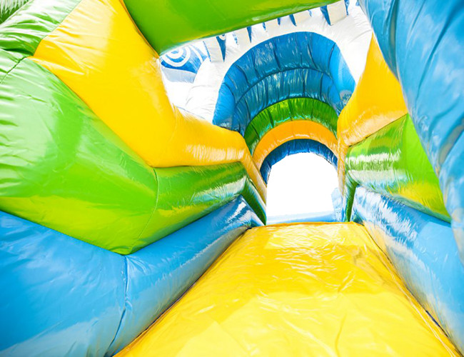 Outdoor Marine World 5.4 x 5.0m Inflatable Jumping Castle With 3 Obstacles