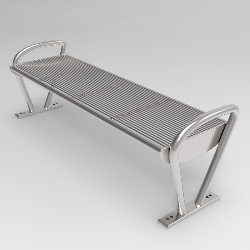Simple Street Furnitures L1520/W470/H640mm Backless Metal Bench