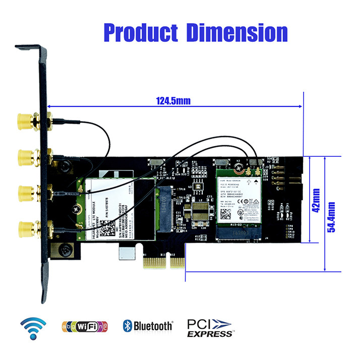 NGFF M.2 Key B And Key A To PCIe X1 Adpater For 3G/4G And WiFi Card
