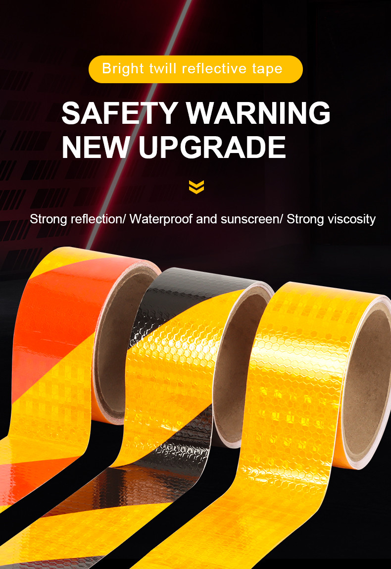 PVC Crystal Lattice Self-Adhesive Vehicle Conspicuity Traffic Safety Warning Reflective Tape Extraordinary Stickiness