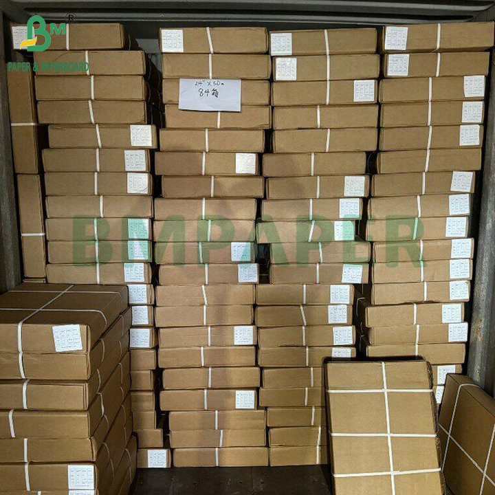 Ultra White 20# Bond Paper Rolls For Large Format CAD Plotter 36inch x 500ft