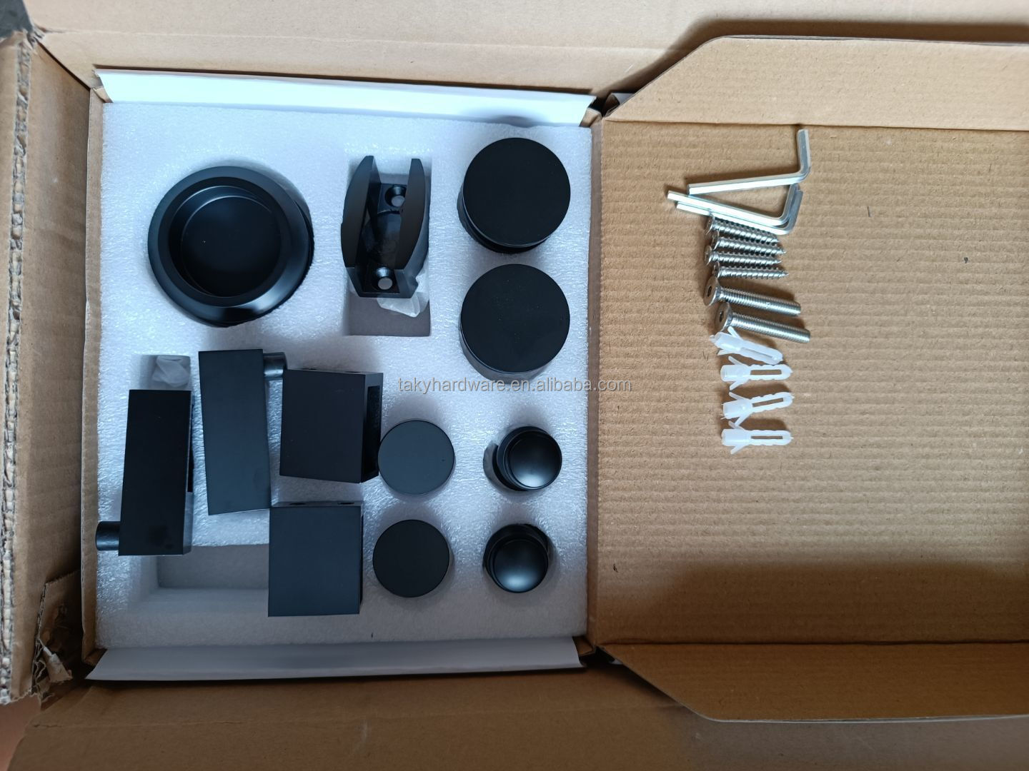 Mirror Finish Sliding Glass Door Hardware Kit for Shower Barn Door Puerta de Ducha