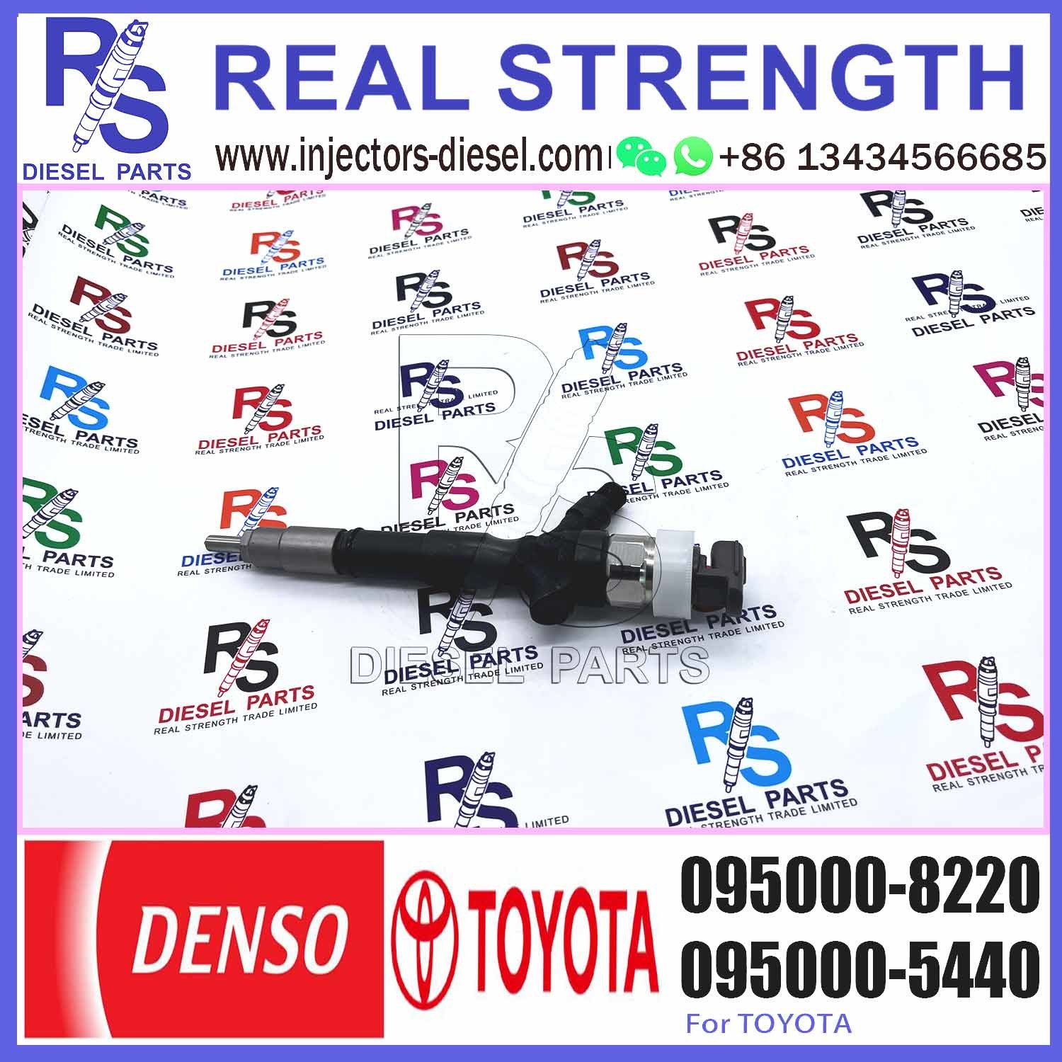 Common Rail Injector 23670-09070 Genuine Fuel Injector 23670-0L020 095000-8220 For Toyota Hilux 1KD-FTV OEM Auto Parts