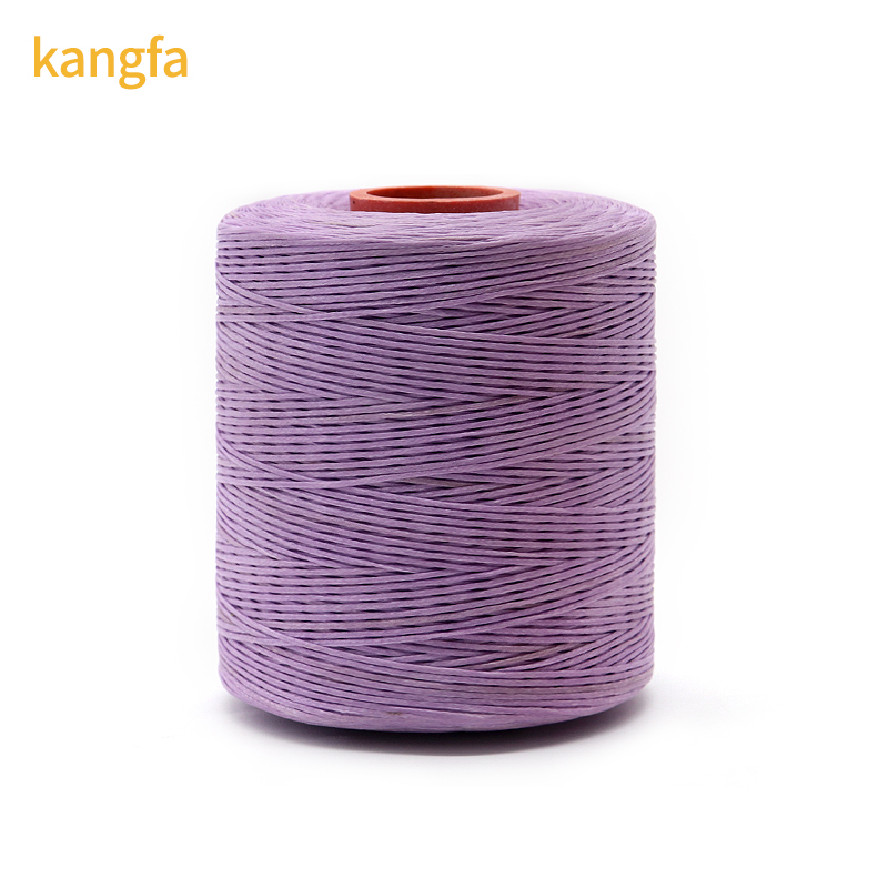 100% Polyester Kangfa 210D/2 Flat Waxed Thread for Hand Sewing and Stitching Cord