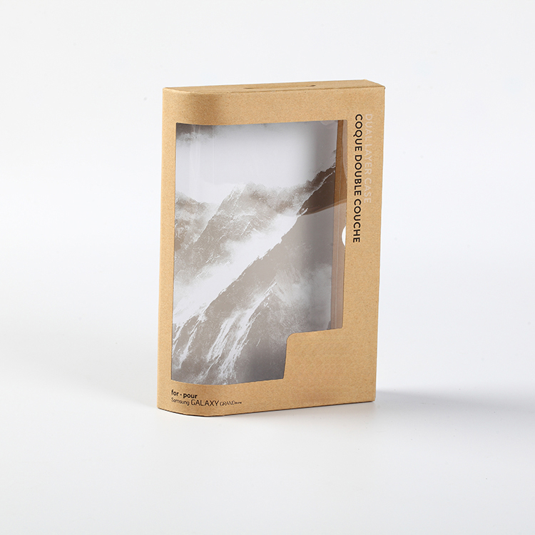 Mobile Cover Packaging Box With PVC Window Custom Small Card Paper Material