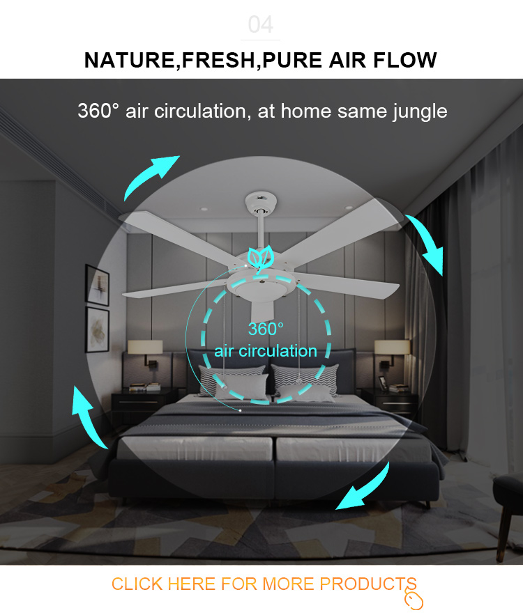 10-Year Motor 1stshine Bedroom Ceiling Fan with Remote Control and AC Motor NO Dimmer