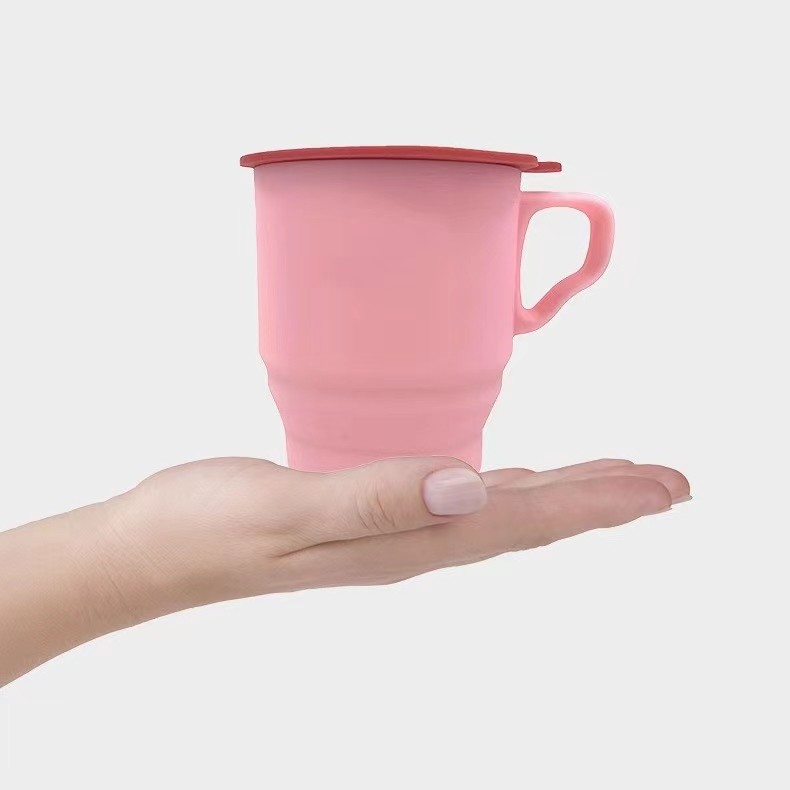 Food Grade 180ml 300ml Collapsible Silicone Mug Travel Cup