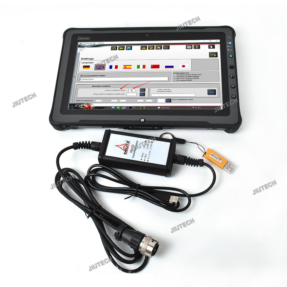 For SerDia 2010 diagnostic and programming tool used For Deutz controllers for Deutz decom diagnostic kit+F110 tablet
