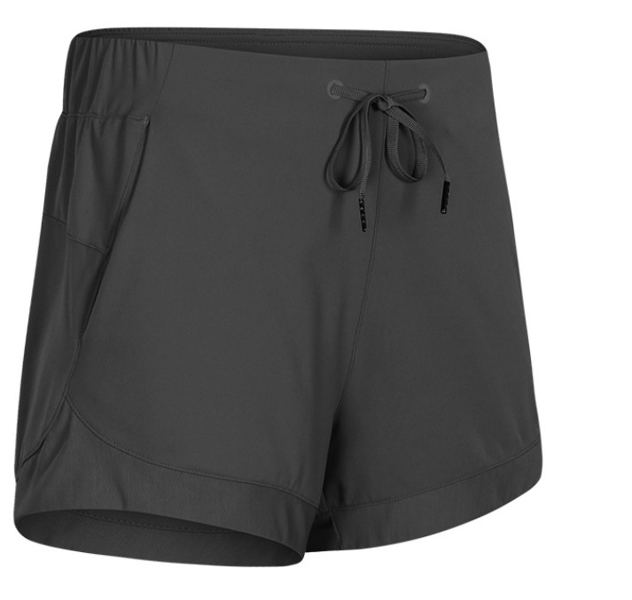 Womens Fitness Running Shorts High Waist Sports Workout Shorts With Pockets