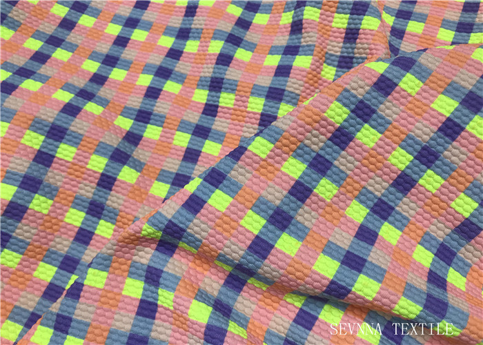 Swimwear Textiles Repreve Fabric Jacquard Textured Knitting 2 Way Stretch