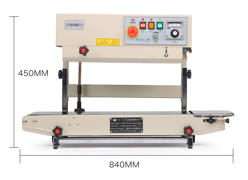 Electric Driven DUOQI FR-770 Continuous Band Sealer for Plastic Bag Shrink Sleeve Seaming