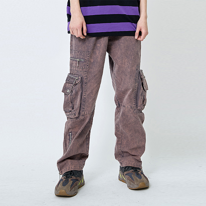 Custom Men's Sweatpants With Cargo Pockets , Loose Mens Casual Trousers