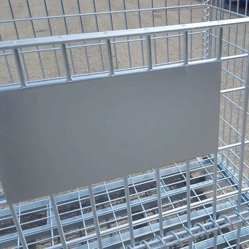Stackable 4 High Storage Wire Mesh Pallet Cage Auto Parts Storage Cages
