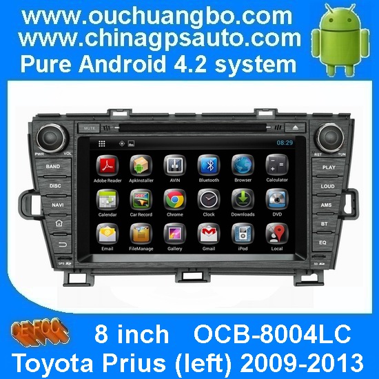 Ouchuangbo Android 4.2 DVD Player for Toyota Prius 2009-2013 (Left) USB Radio DVD GPS Navigation OCB-8004LC