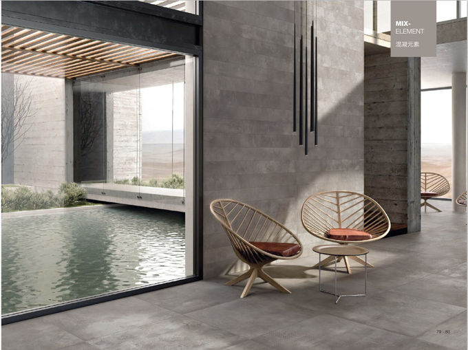 Italy Concrete Designs Ceramic Kitchen Floor Tile , Glazed Porcelain Tiles 60*60cm