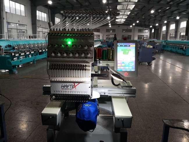 Haftex Single Head Compact Embroidery Machine With 15 Color One Year Warranty