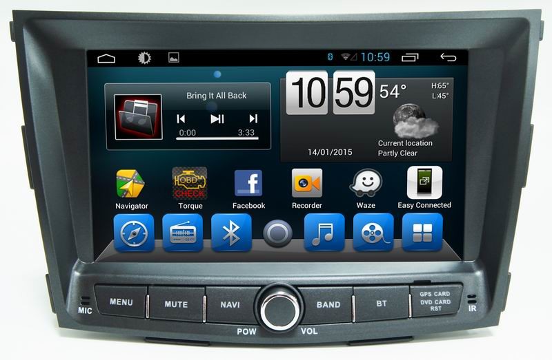 Ouchuangbo 8 inch digital screen car dvd android 6.0 for Ssangyong Tivolan with 1080P HD video decode playing