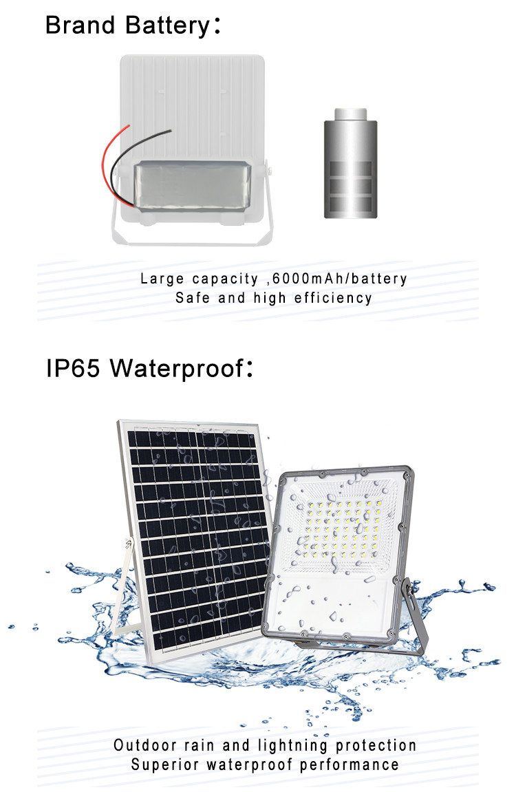 RGB Solar Powered Flood Lights Led 30w 60w 200w Sport Ground