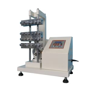 Buy cheap ASTM D813 D430 Tortuous Testing Machine JIS K6301 ISO 132 Curved Tester Fabrics Folding Resistance Test Equipment product