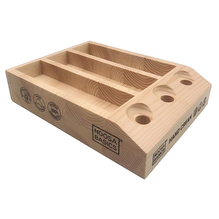 Pine Wood 5 Layers Cocktail Display Stand Display Rack with Wheels for Wine Store