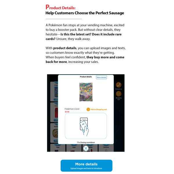 Micron Compact TCG Card Vending Machine for Pokémon & Trading Cards with 21.5 Inch Touch Screen