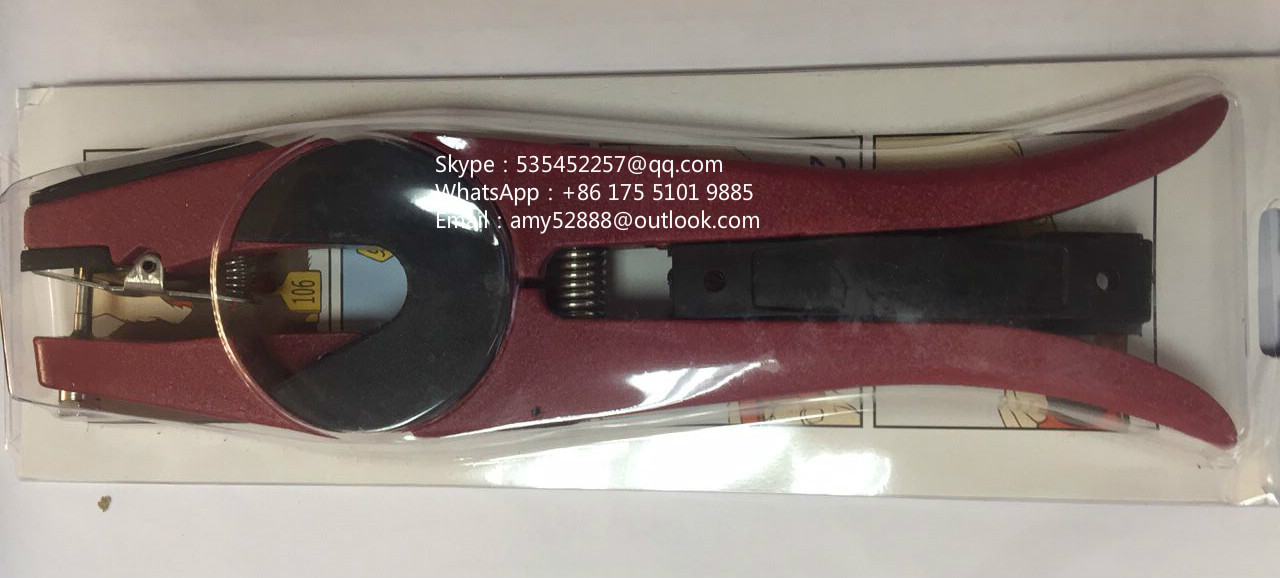 veterinary animal ear tag applicator for livestock