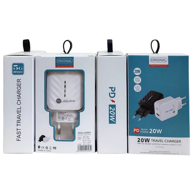 QC3.0 PD 20W Travel Adapter Type C Moisture Proof Dust Proof