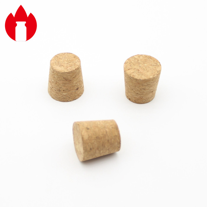 Natural Or Synthetic Wooden Vial Cork Stopper Customized