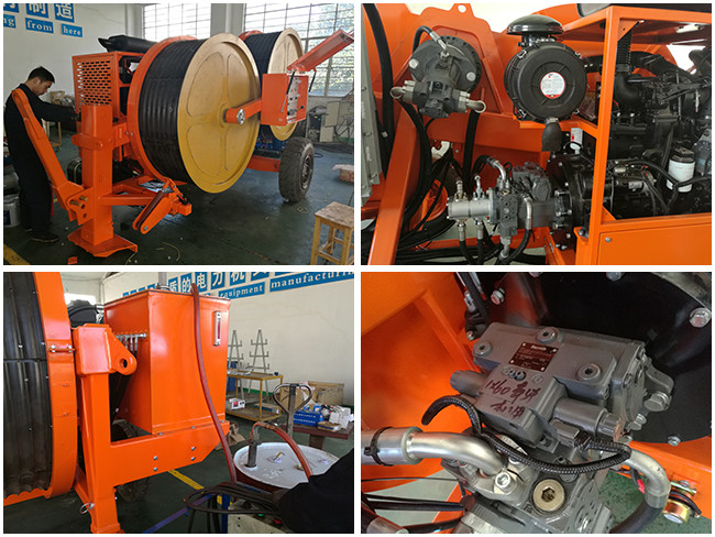 Groove Number 6 Hydraulically Controlled Tensioner Stringing Equipment For Overhead Power Lines