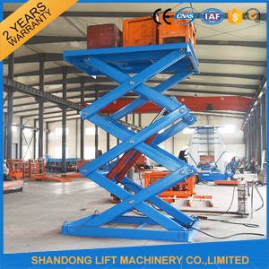 Electric Hydraulic Guide Rail Warehouse Elevator Lift Platform 5000kg Loading Capacity
