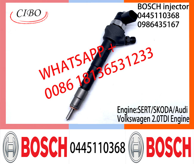 BOSCH injetor Common fuel Injector 0445110368 0986435167 0445110369 03L130277Q for SERT/SKODA/Audi1/Volkswagen 2.0TDI