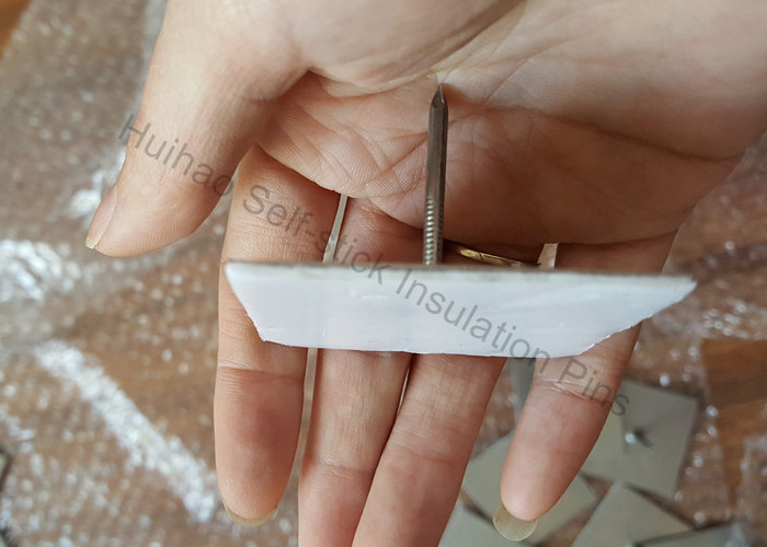 Zinc Coated Steel Self Adhesive Pins , Aluminum Insulation Spikes For Hvac System