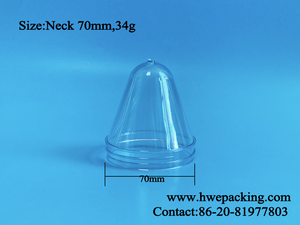 Bulk 300ml 500ml PET Bottle Preform Bpa Free Wide Open Mouth Neck 70mm For Jar