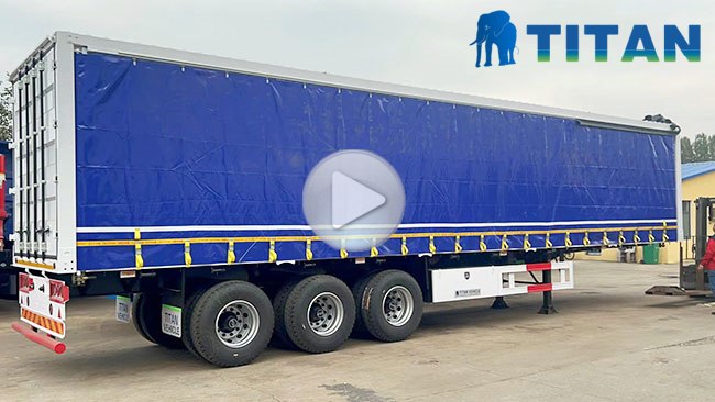 TITAN New Tri Axle 40ft Curtain Side Trailers for Sale Near Me