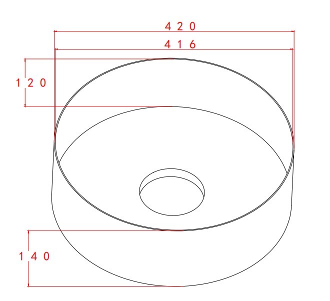 Single Round Bathroom Sinks Durable Stainless Steel Counter Top Gold